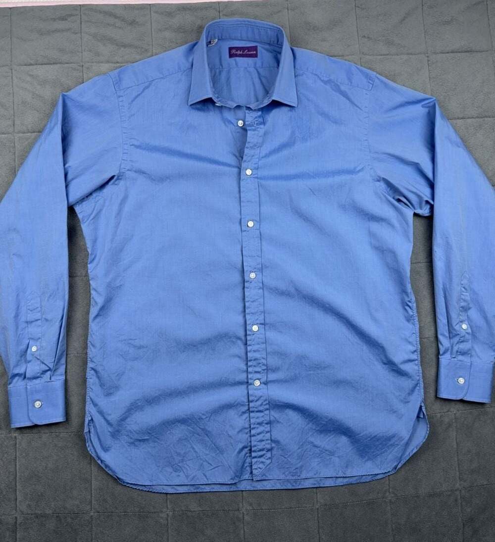Ralph Lauren Purple Label Men's Dress Shirt Blue 16.5